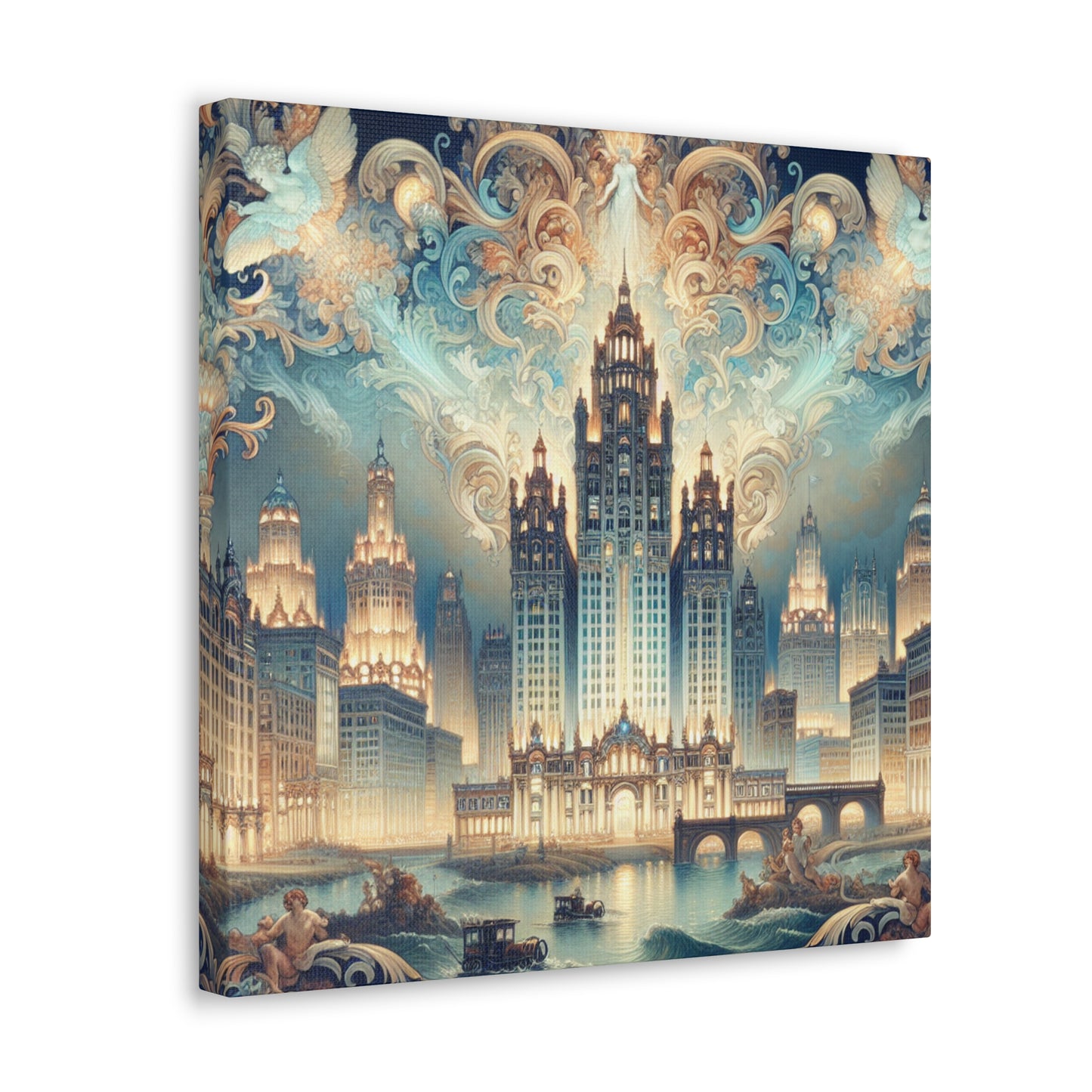 "Gilded Motor City Elegance" - Canvas