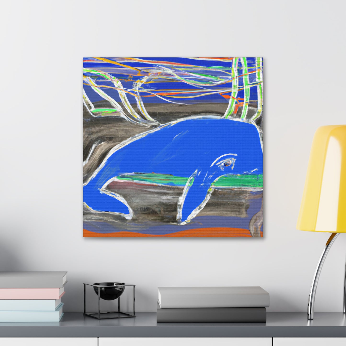 "Whale's Awesome Expression" - Canvas