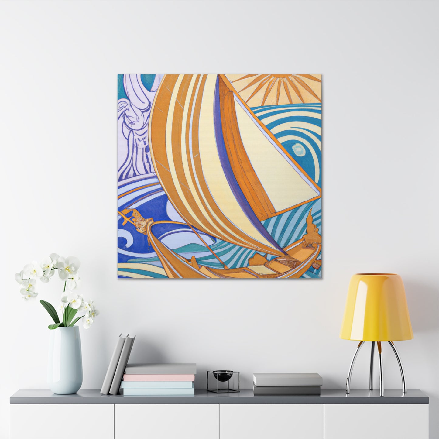 "Sailboat On Horizon" - Canvas