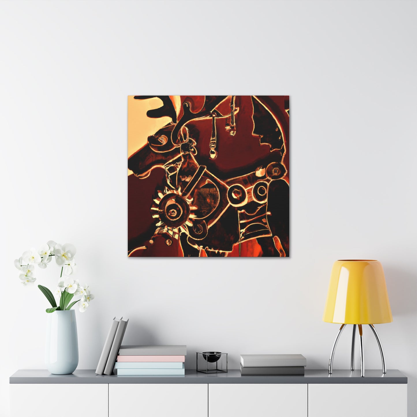 "Industrial Reindeer Dreams" - Canvas