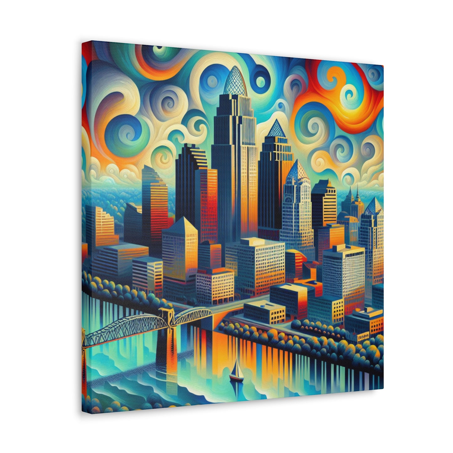 "Enigmatic Echoes of Cincinnati" - Canvas