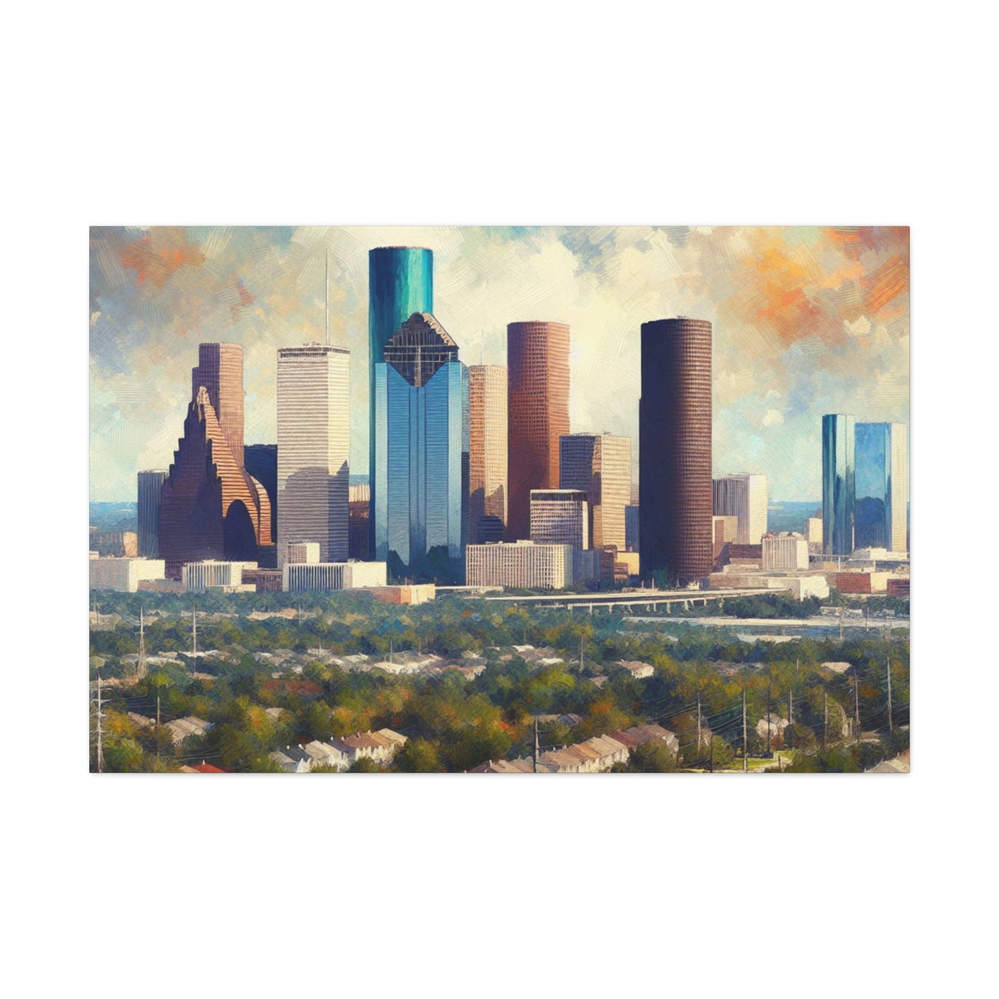 "Houston Huescape Majesty" - Canvas