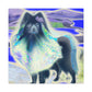 "Keeshond with Surrealism" - Canvas