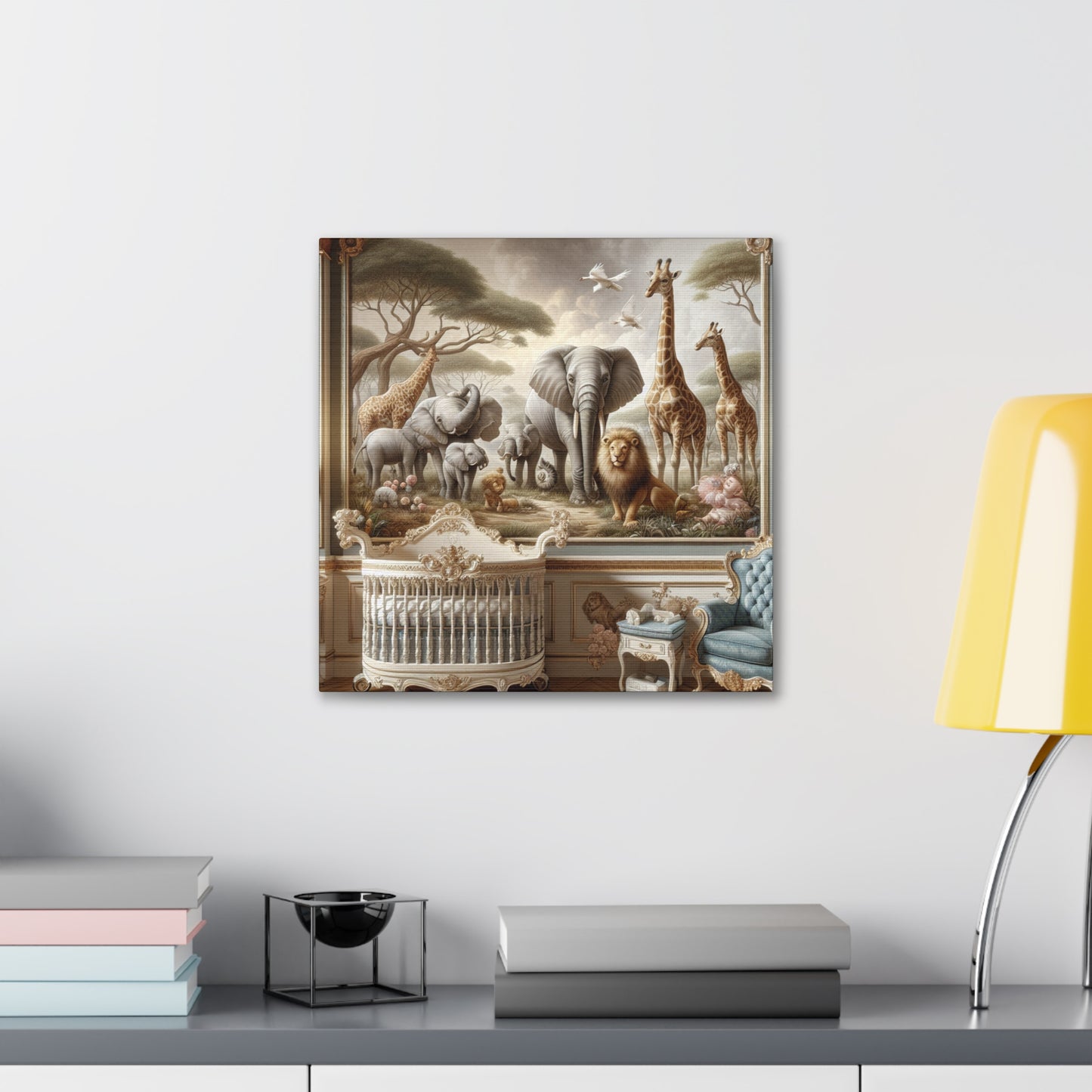 Safari Majesty in Rococo - Canvas