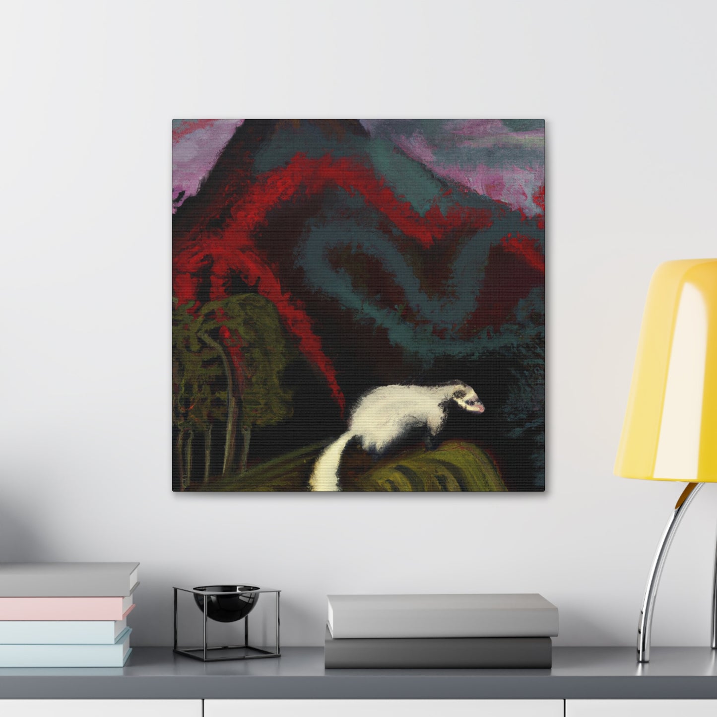 "Skunk's Colorful Parade" - Canvas