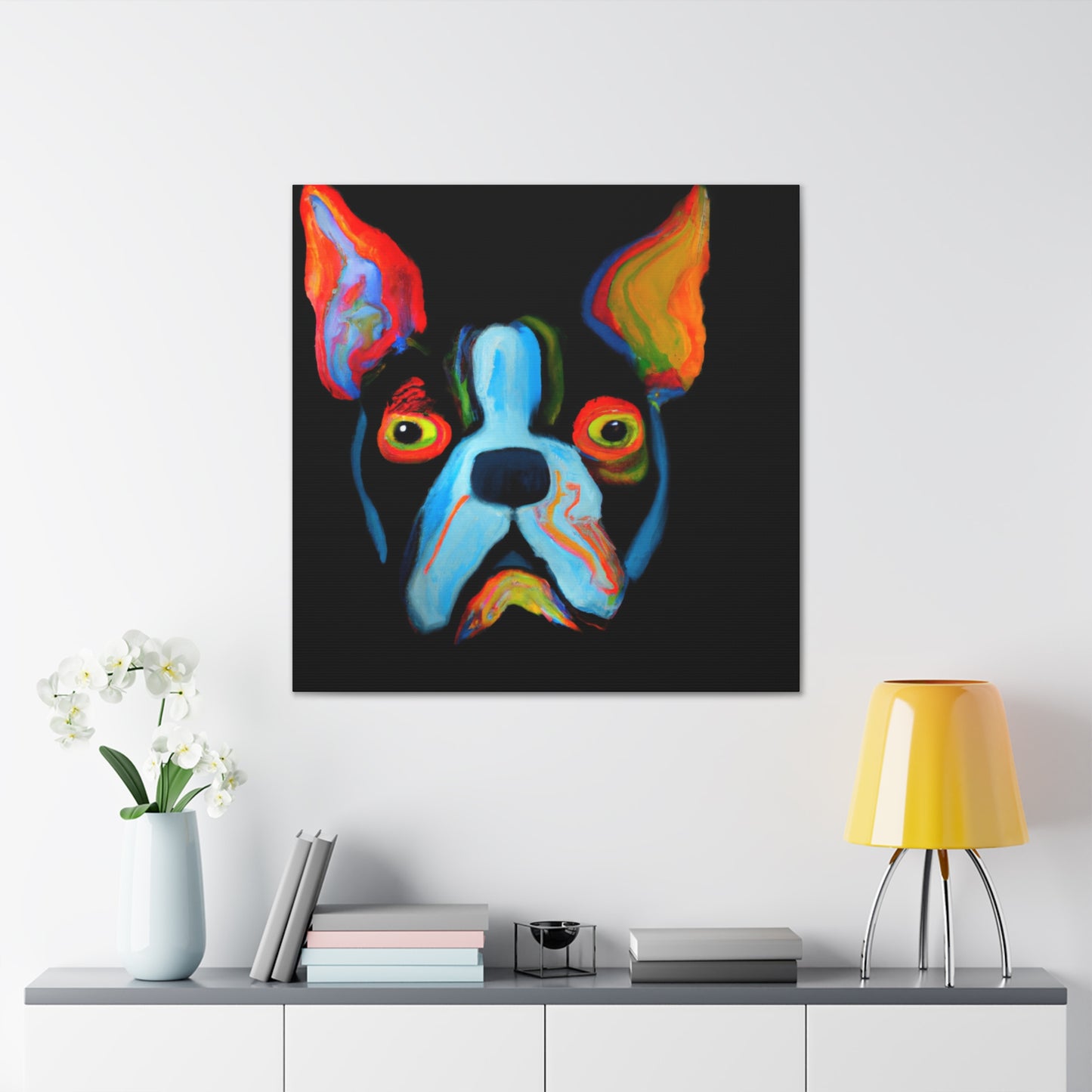 "Boston Terrier Symbiosis" - Canvas