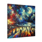 Nocturnal Coastal Revelry - Canvas