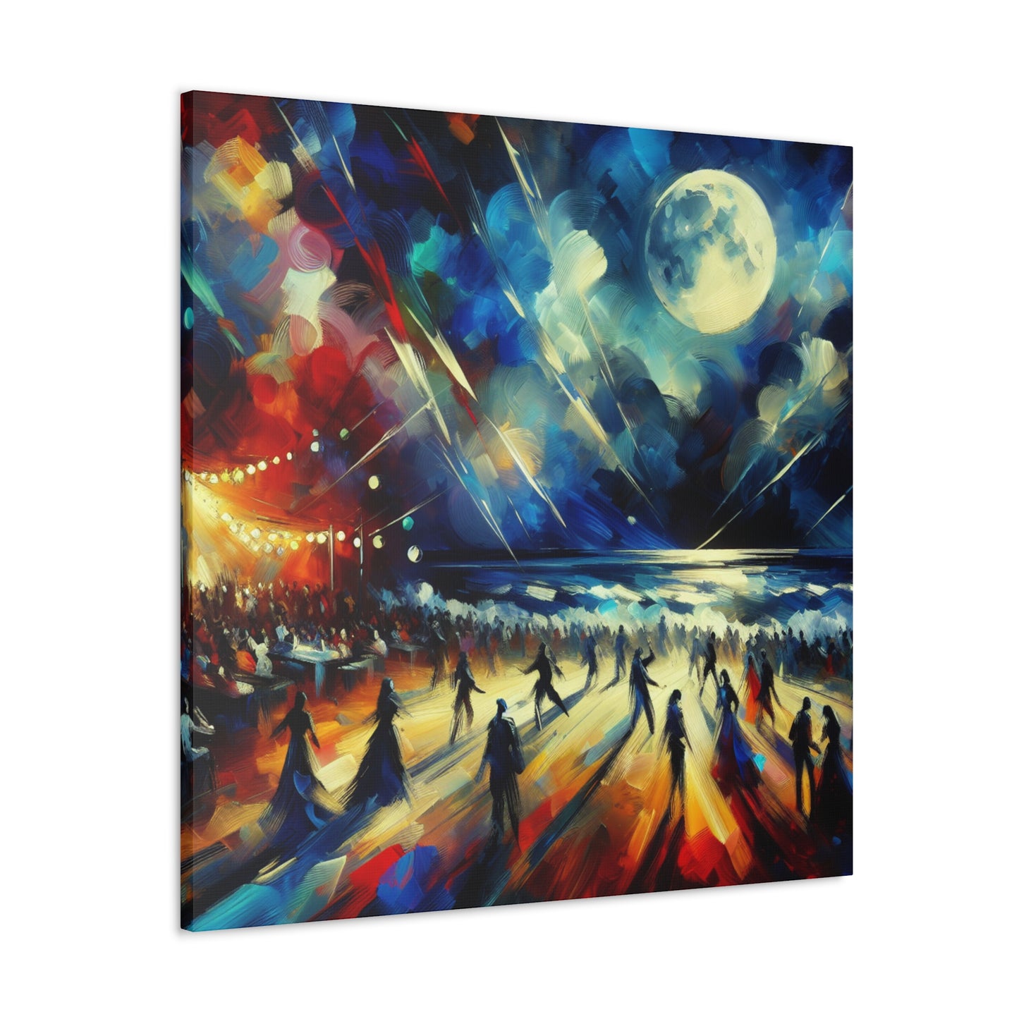 Nocturnal Coastal Revelry - Canvas