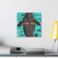 Manatee in Deco Style - Canvas