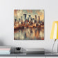 "City's Lively Brushstrokes" - Canvas