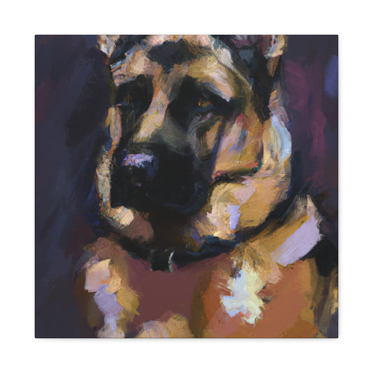 "German Shepherd Soulfulness". - Canvas