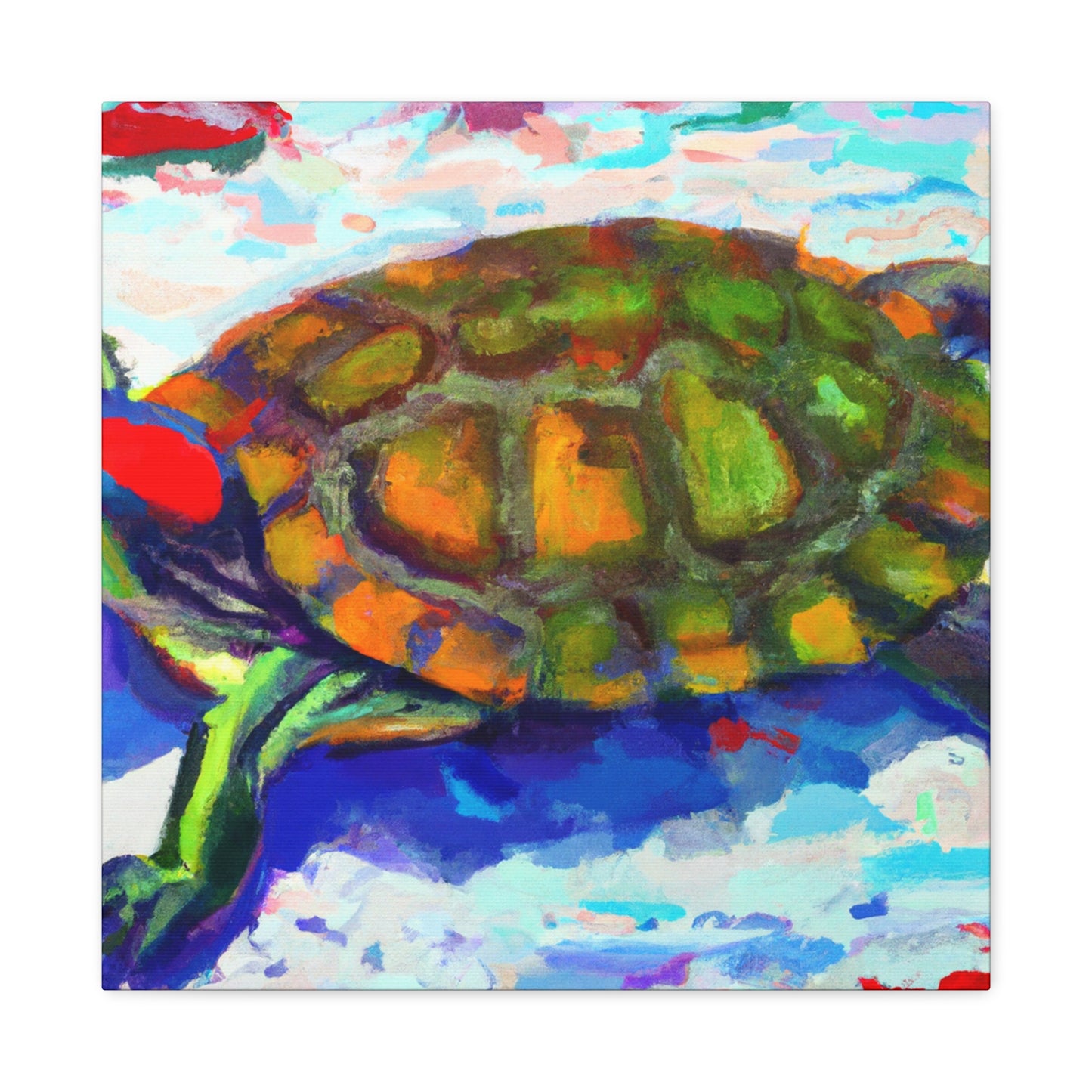 "Turtle's Coppery Shell" - Canvas