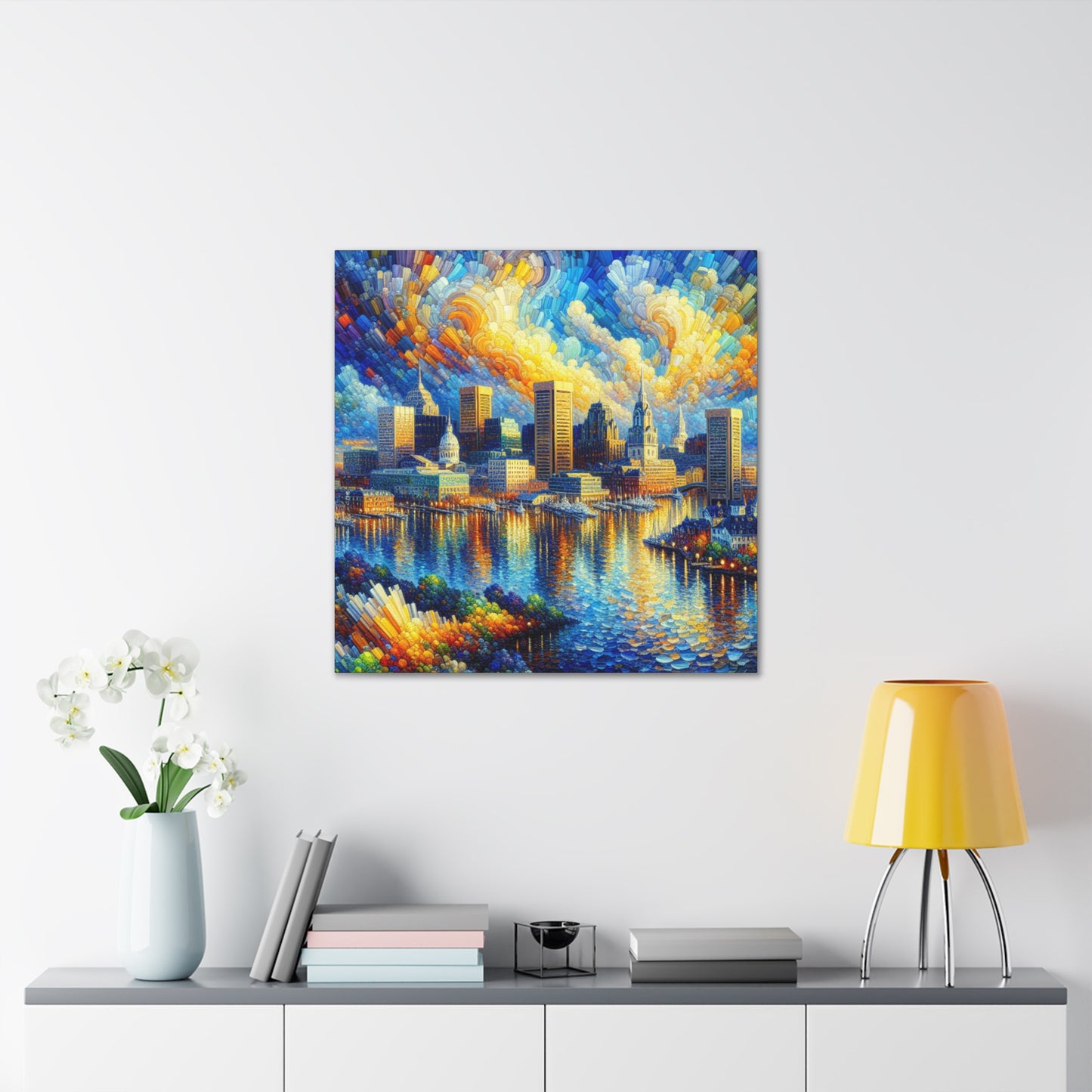 Harbor Hues of Baltimore - Canvas