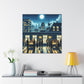 "Majestic Nocturnal Urban Bliss" - Canvas