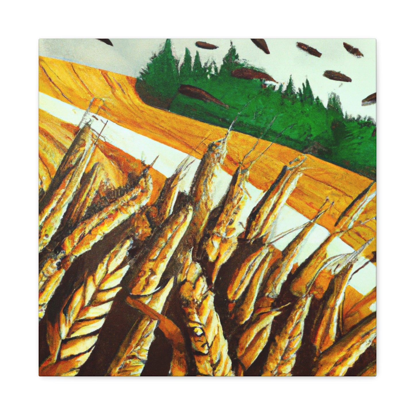 Golden Grain Harvesting - Canvas