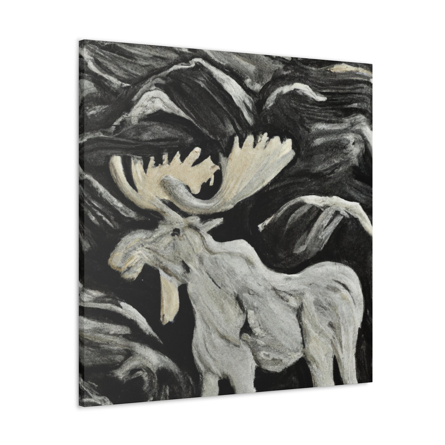 "Moose in Monochrome" - Canvas