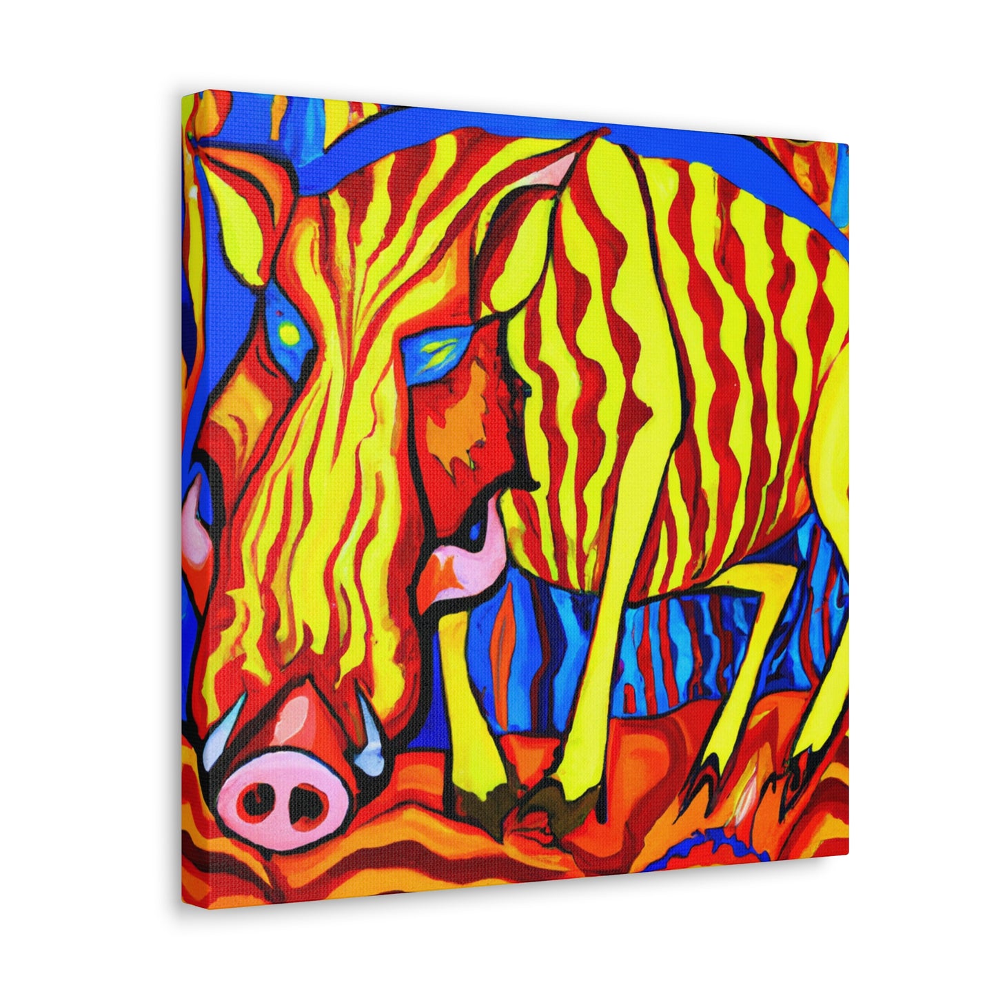 Warthog in Rococo - Canvas