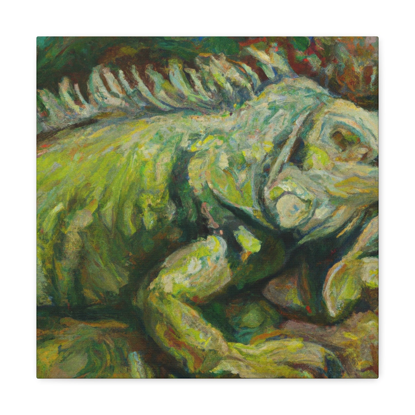 Iguana in Impressionism - Canvas