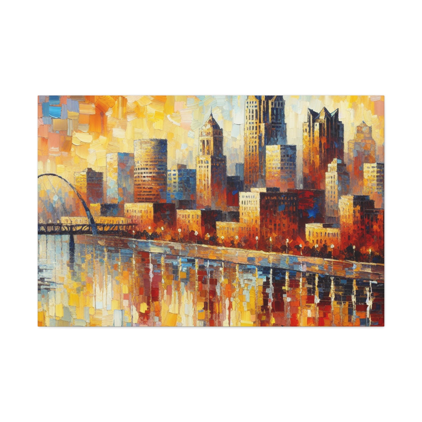 City in Vivid Hues - Canvas