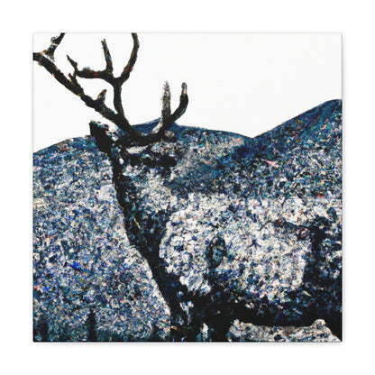 "Deer in Pointillism" - Canvas