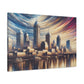 "Urban Mosaic: Indianapolis Reverie" - Canvas