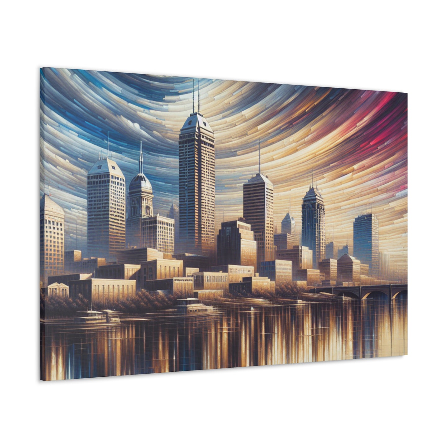 "Urban Mosaic: Indianapolis Reverie" - Canvas