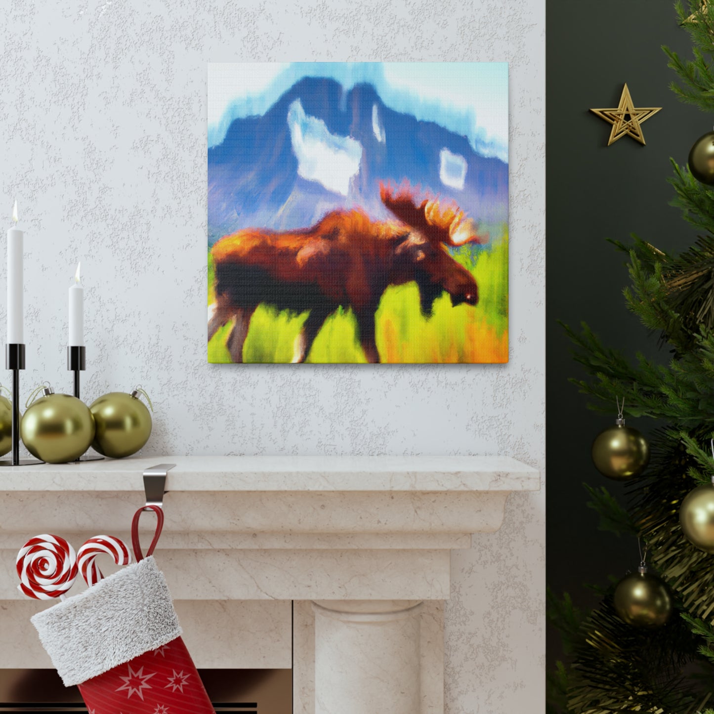 Moose in Impressionism - Canvas