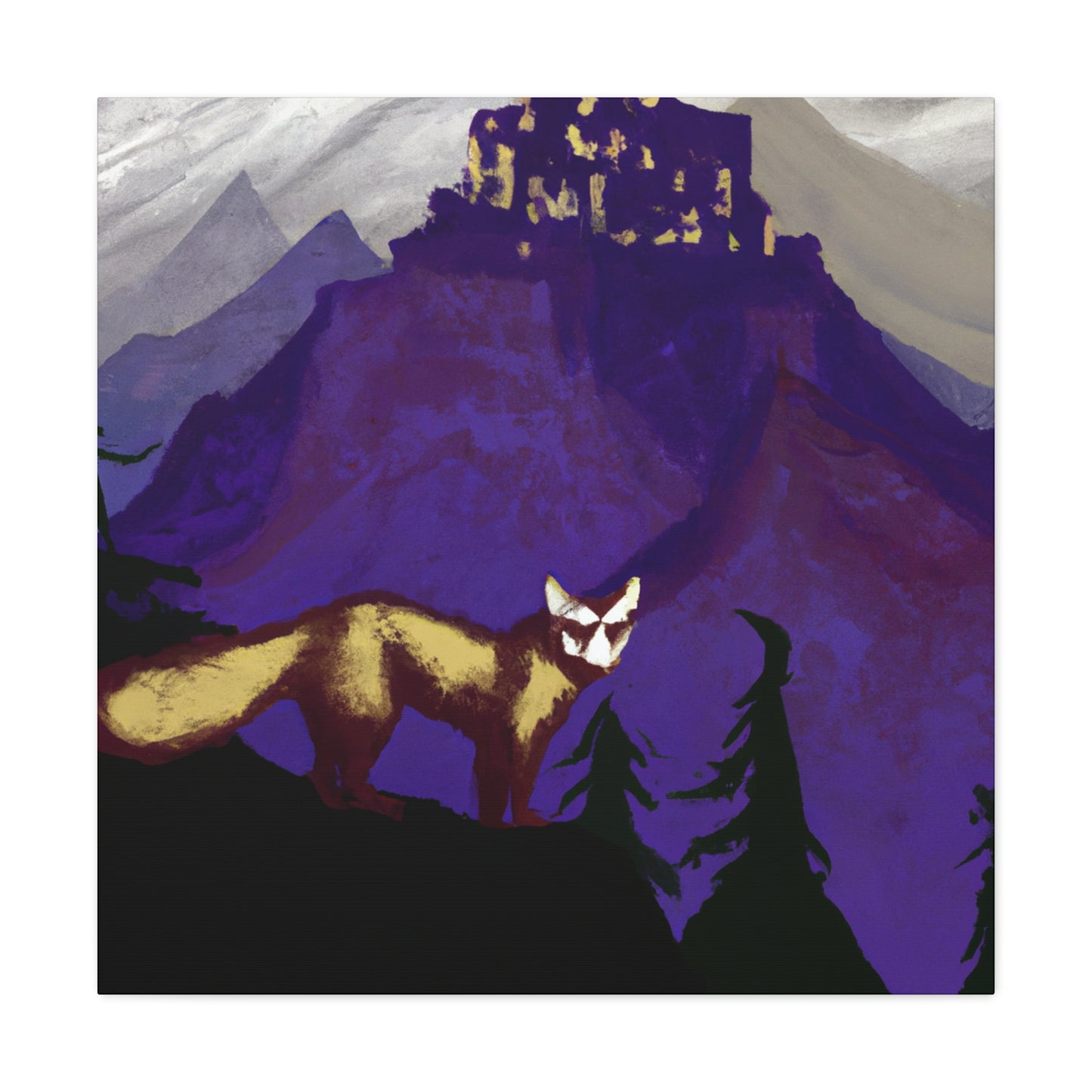 Marten in Moonlight Glow - Canvas