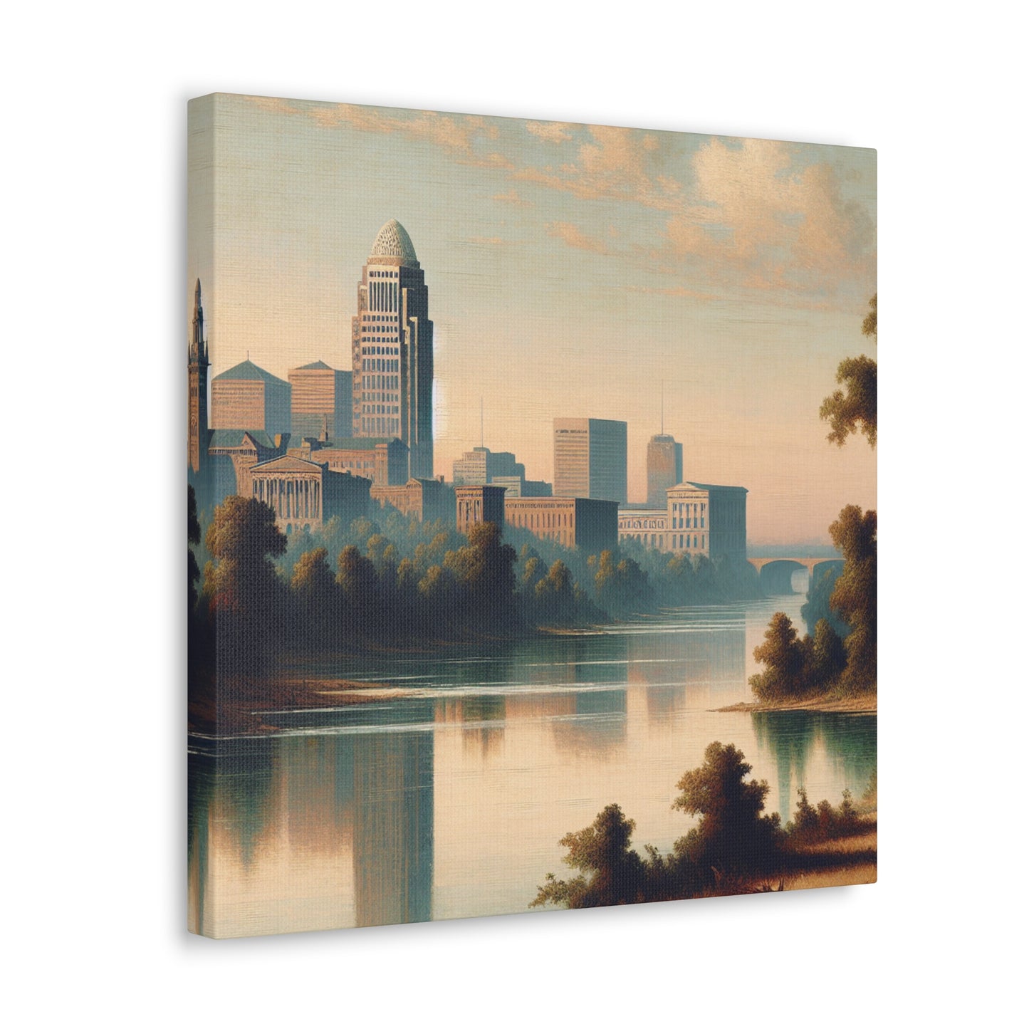 "Majestic Rivers Unveiled" - Canvas