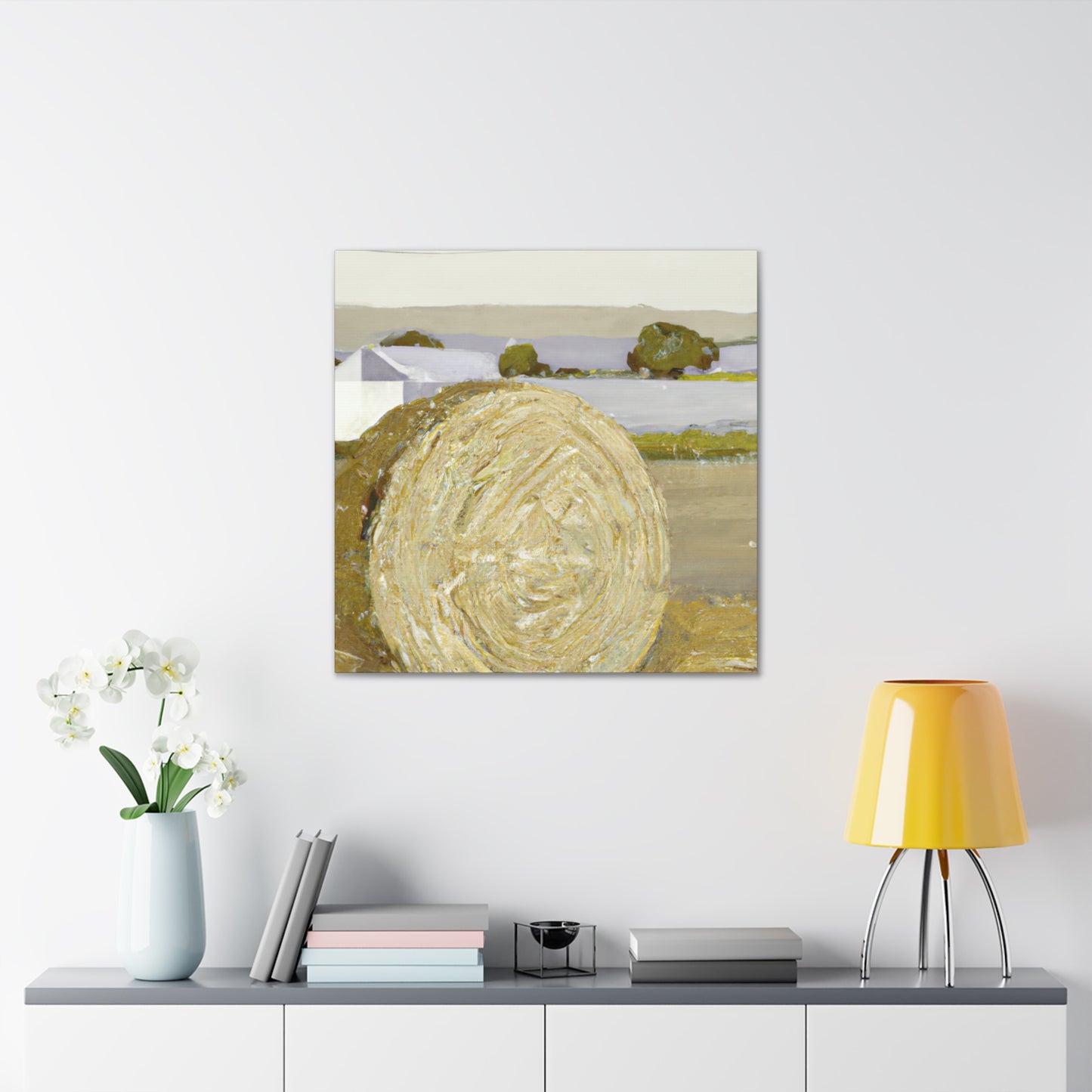 "Hay Bales in Golds" - Canvas