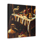 "Holy Night Manger Scene" - Canvas