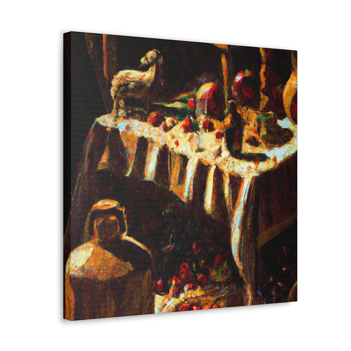 "Holy Night Manger Scene" - Canvas