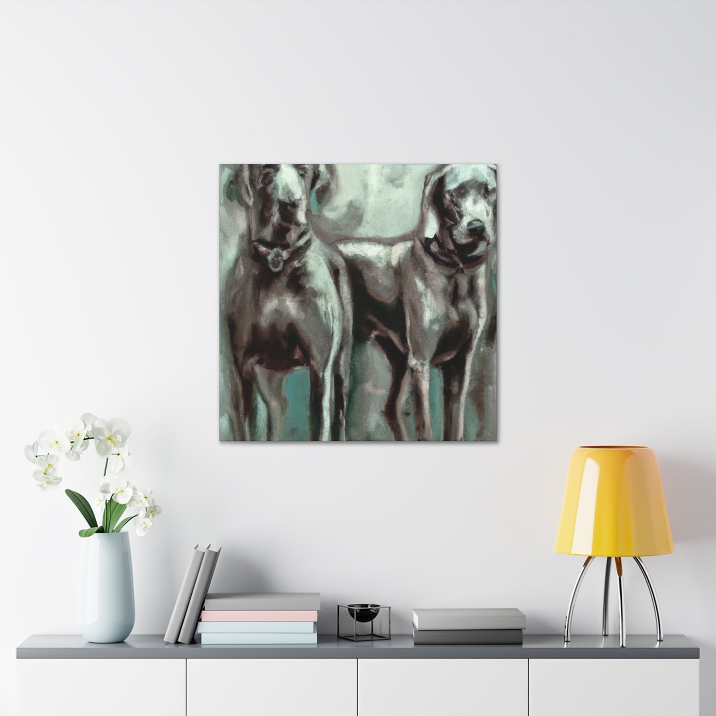 "Weimaraner in Expressionism" - Canvas