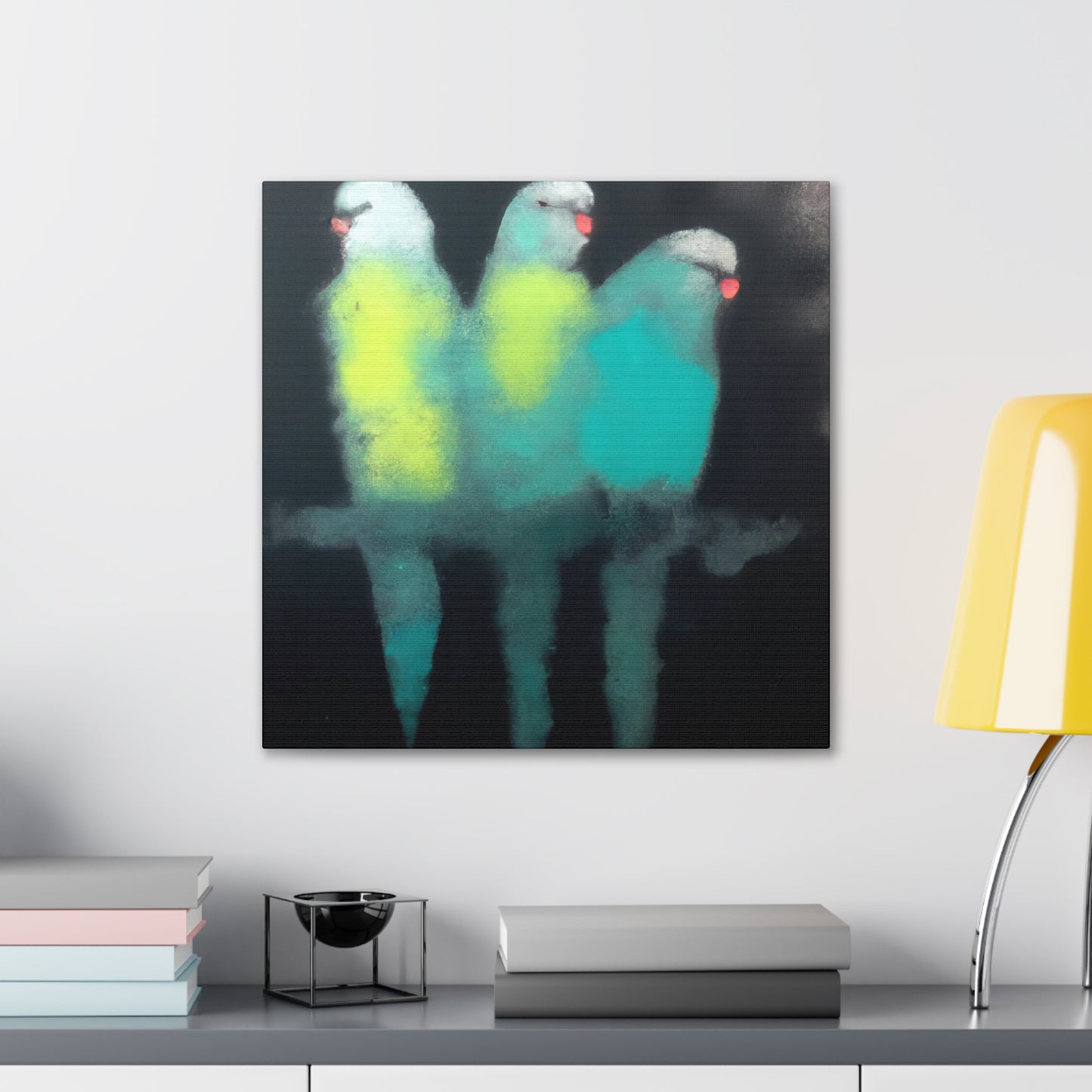 Parakeets in Abstraction - Canvas