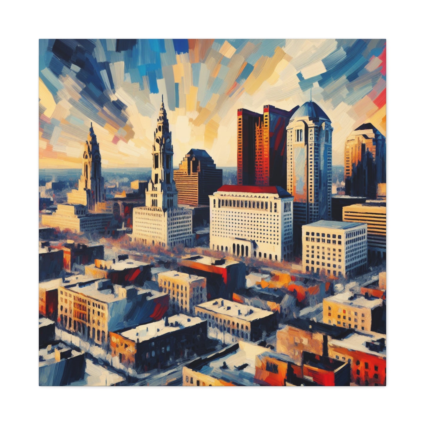 "The Vibrant Urban Odyssey" - Canvas