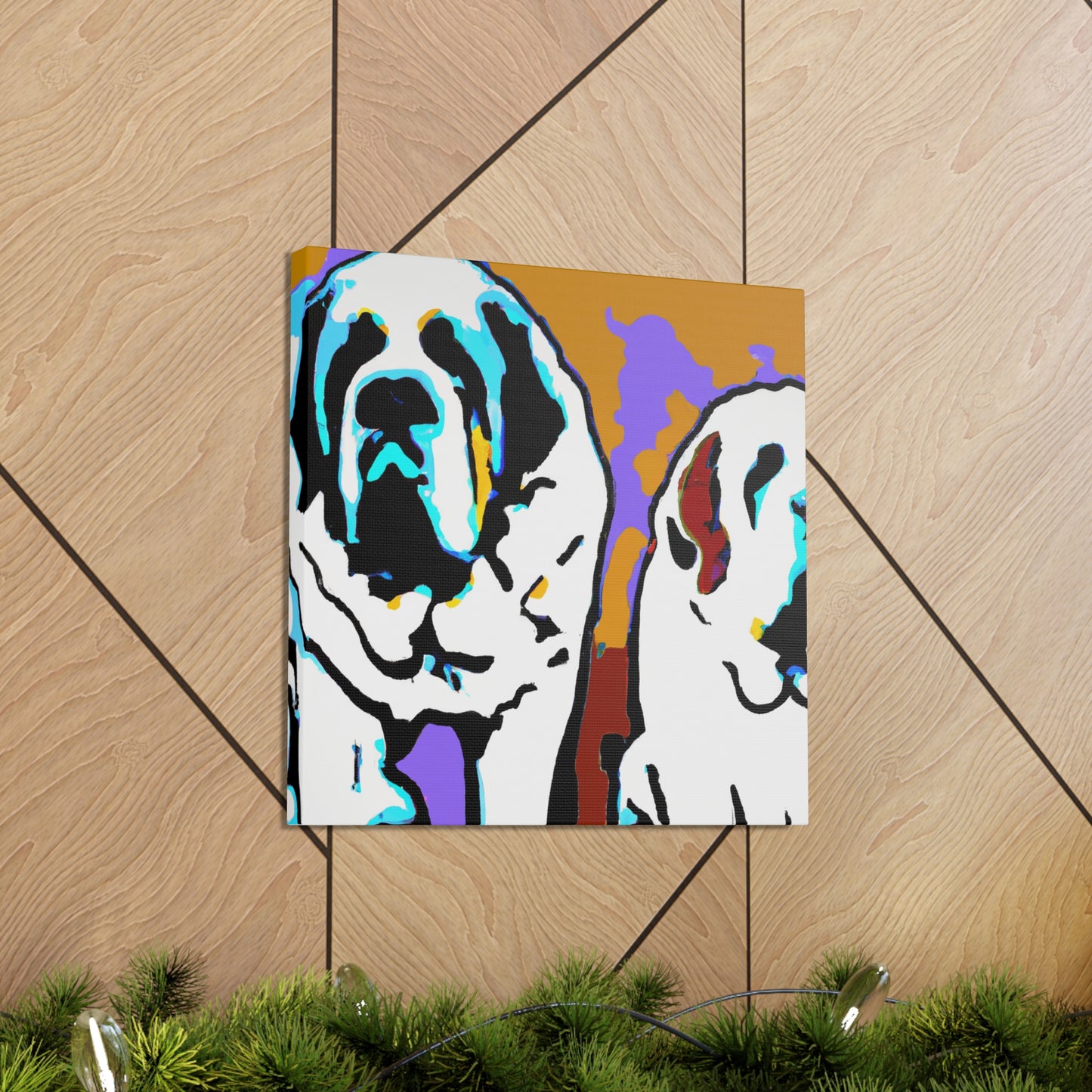 "Saint Bernard in Color". - Canvas