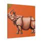 Majestic Indian Rhinoceros - Canvas