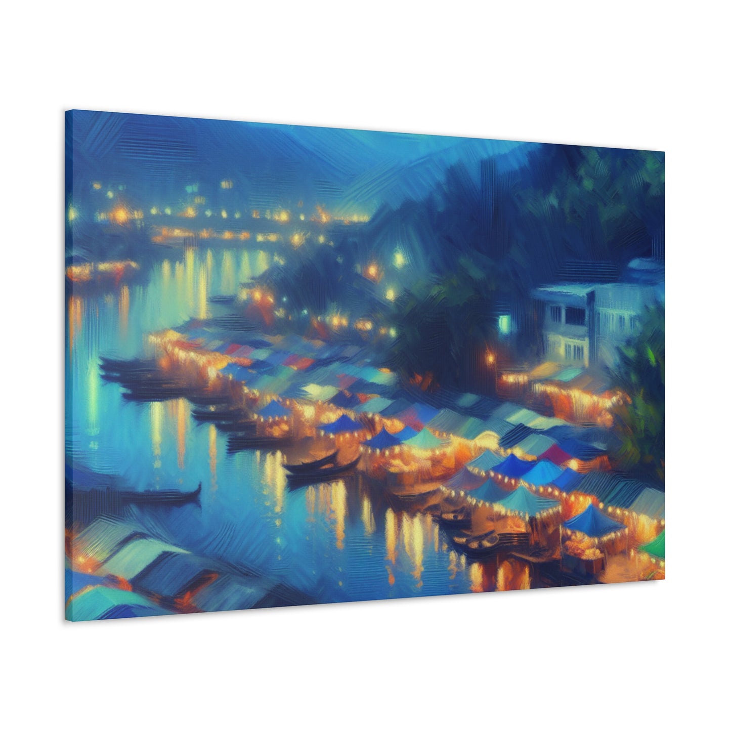 "Luminous Midnight Bazaar" - Canvas