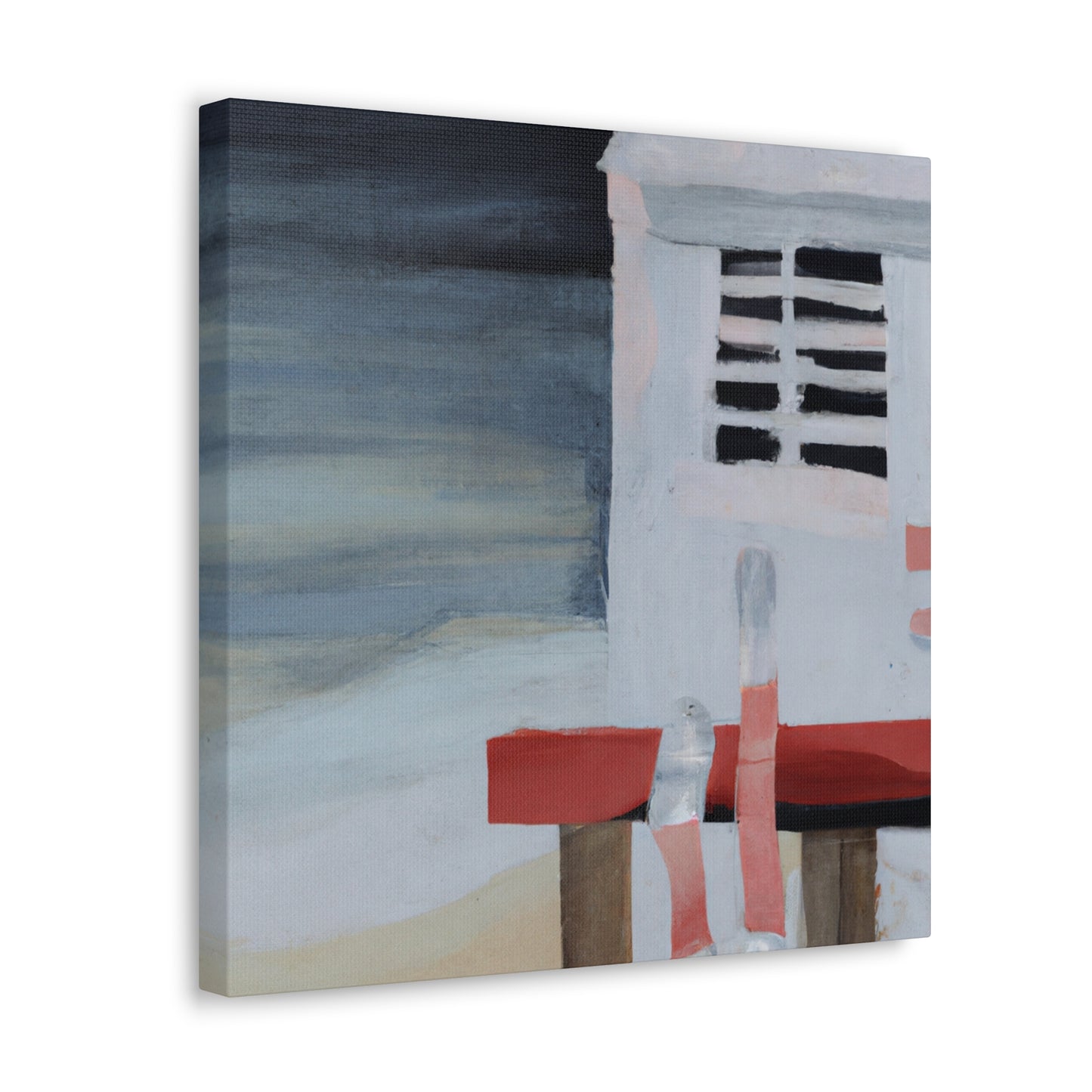 "Beach Hut Solitude" - Canvas