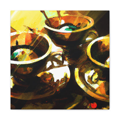 "Tea Cups in Renaissance". - Canvas