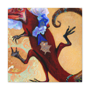 Frilled Lizard Reflection - Canvas