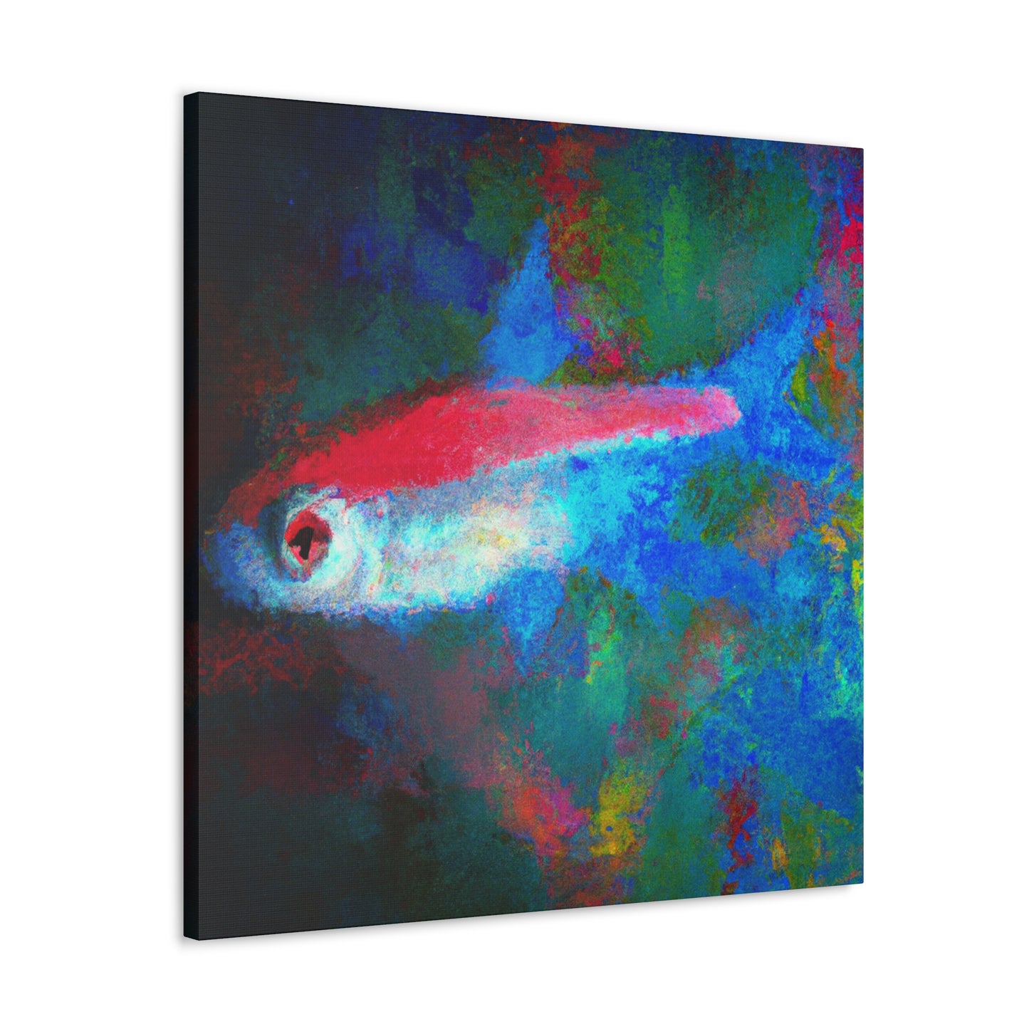 "Neon Tetra Impressionism" - Canvas