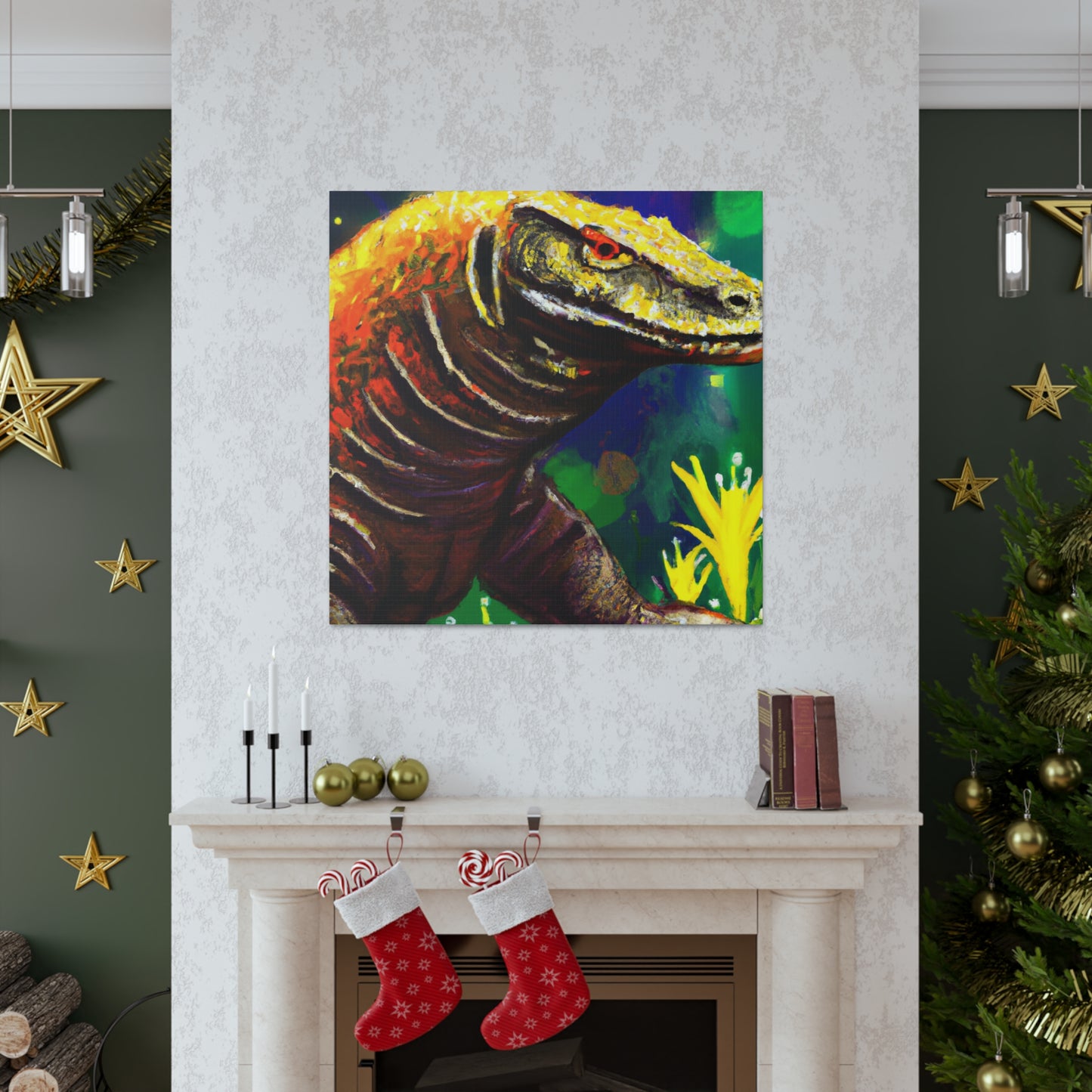 Komodo Dragon Majesty. - Canvas