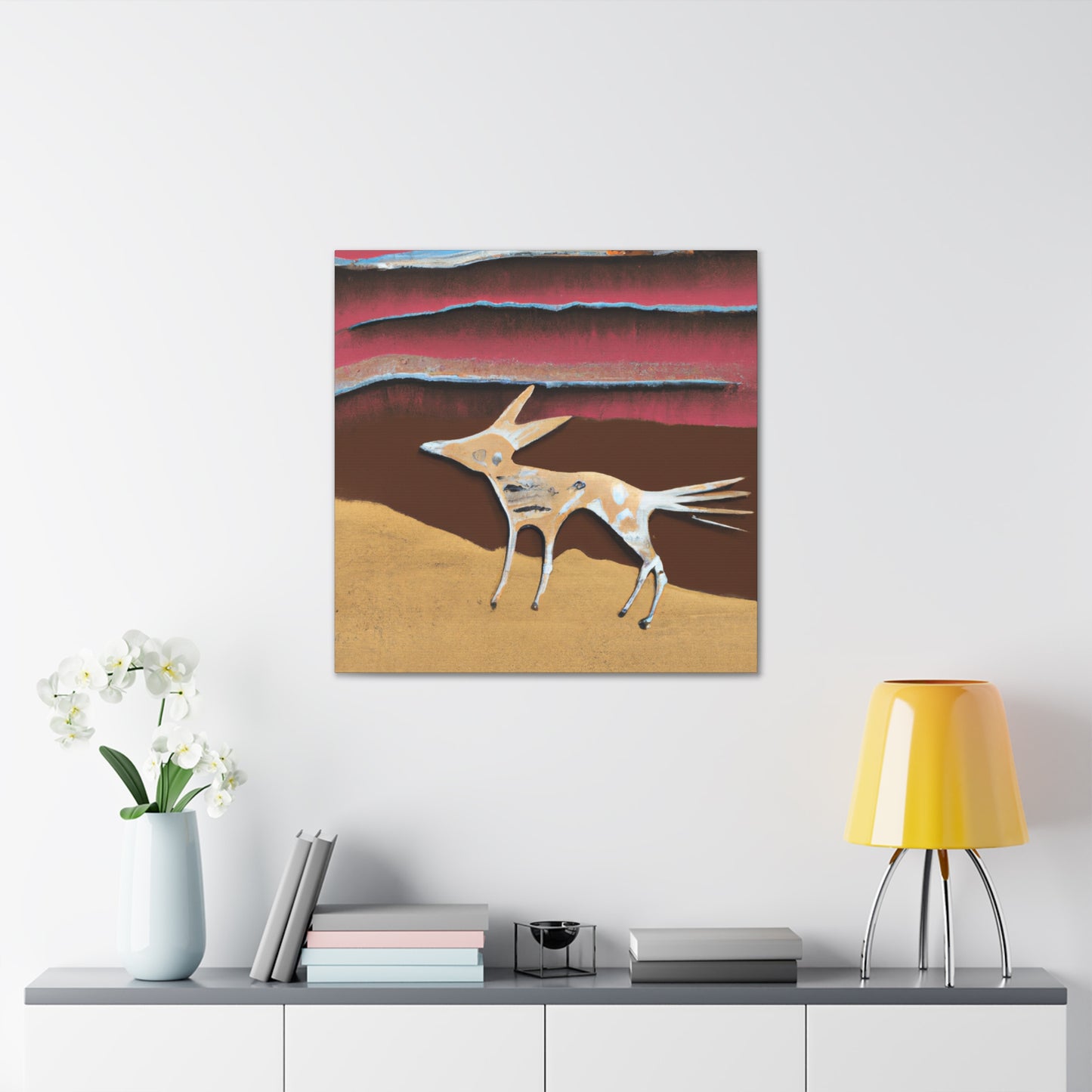 "Coyote in Minimalism" - Canvas