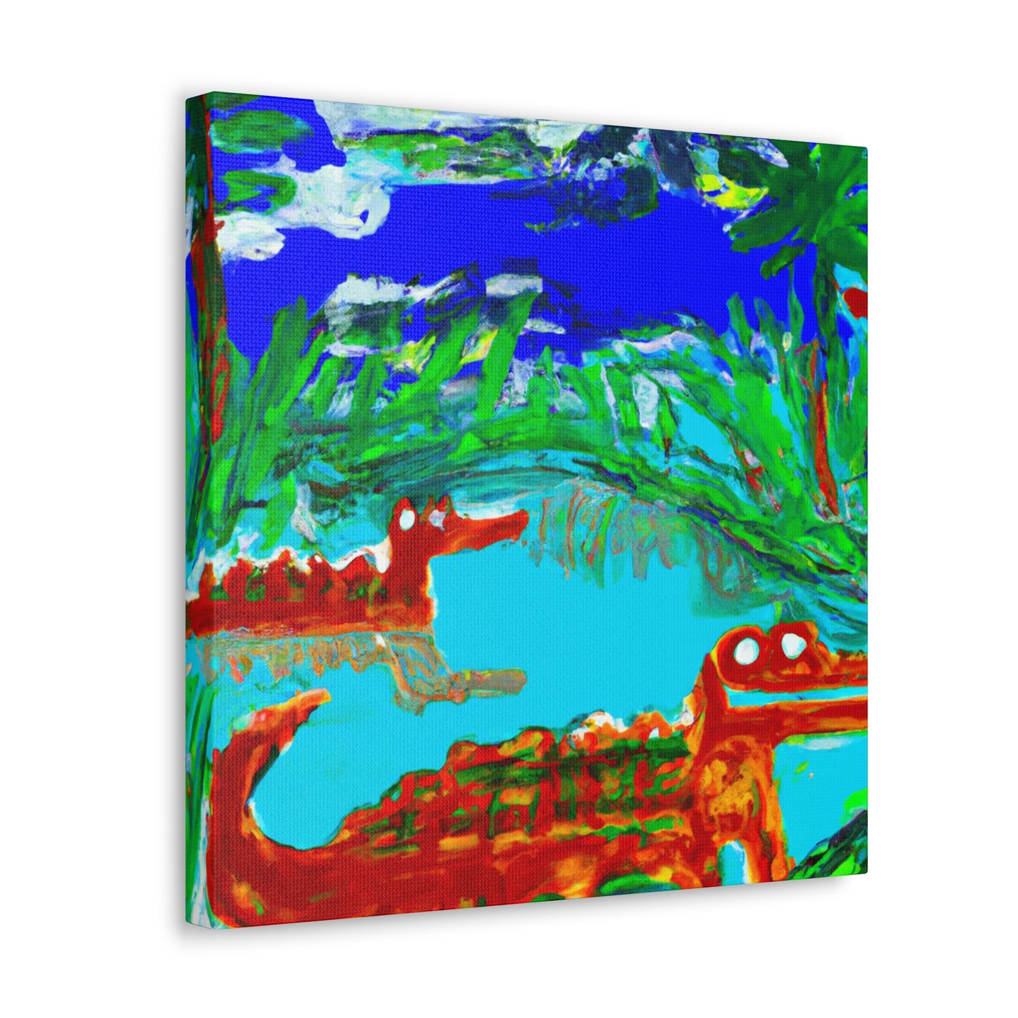 Crocodile in Expressionism - Canvas