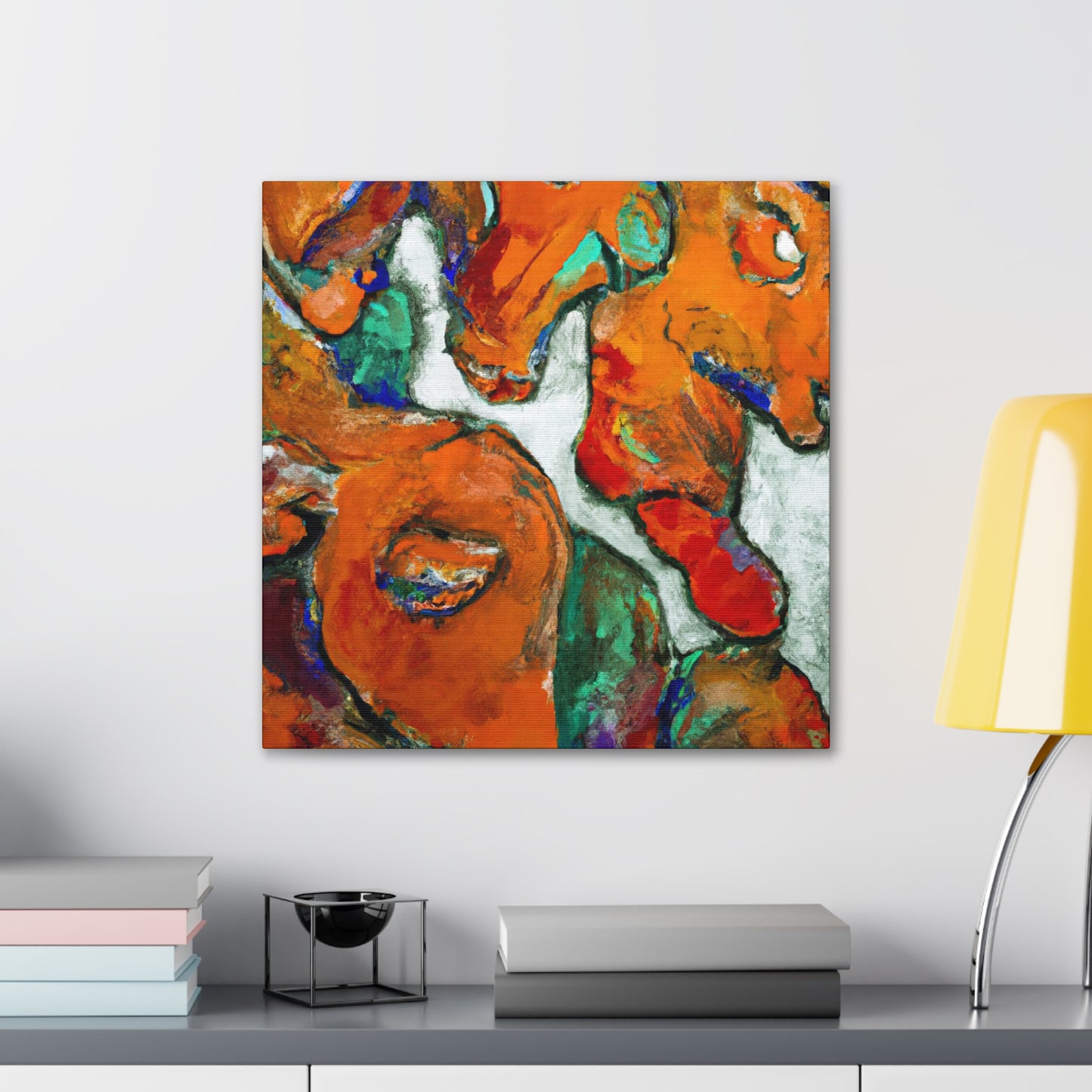 Wildebeest Abstracted. - Canvas