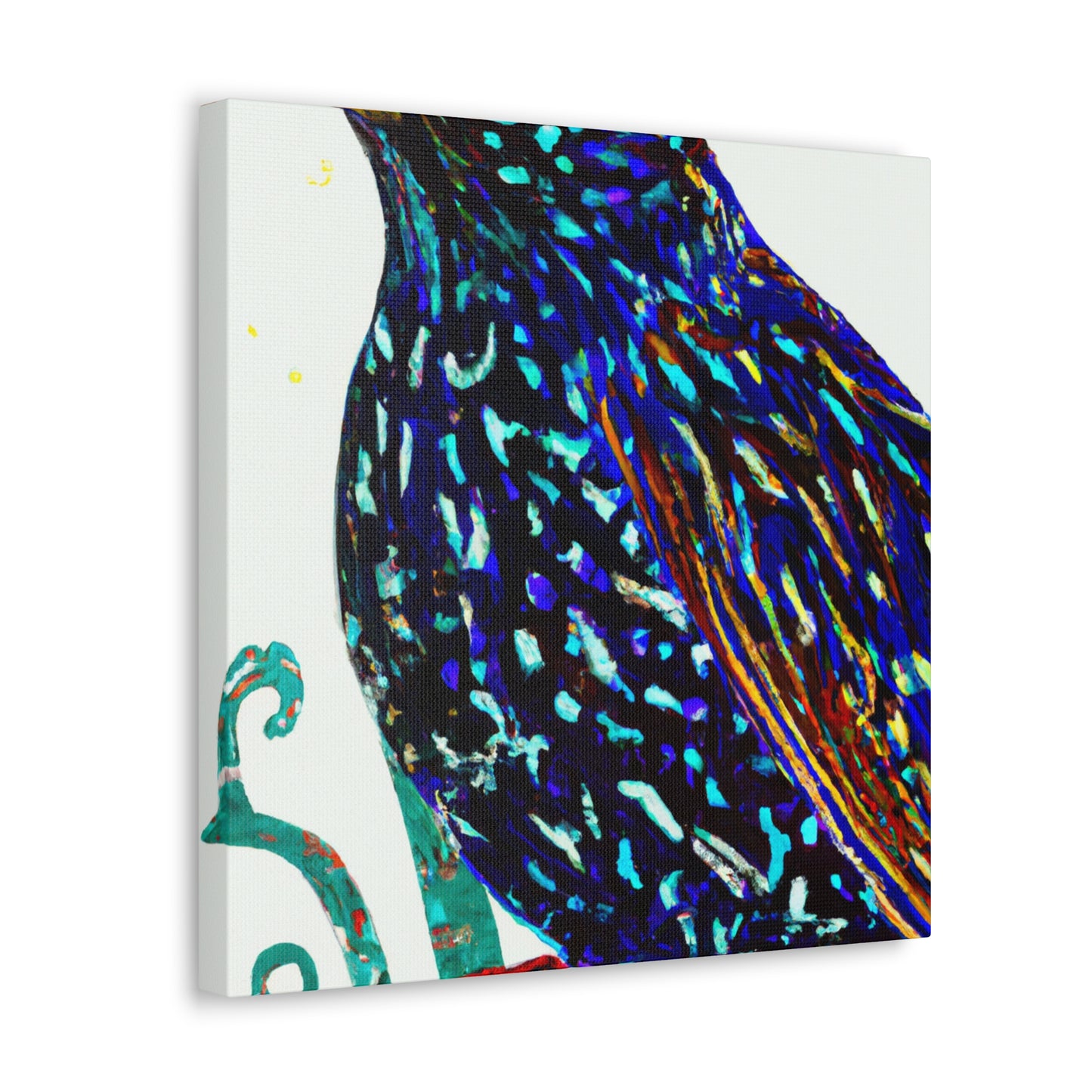 European Starling Reflection - Canvas