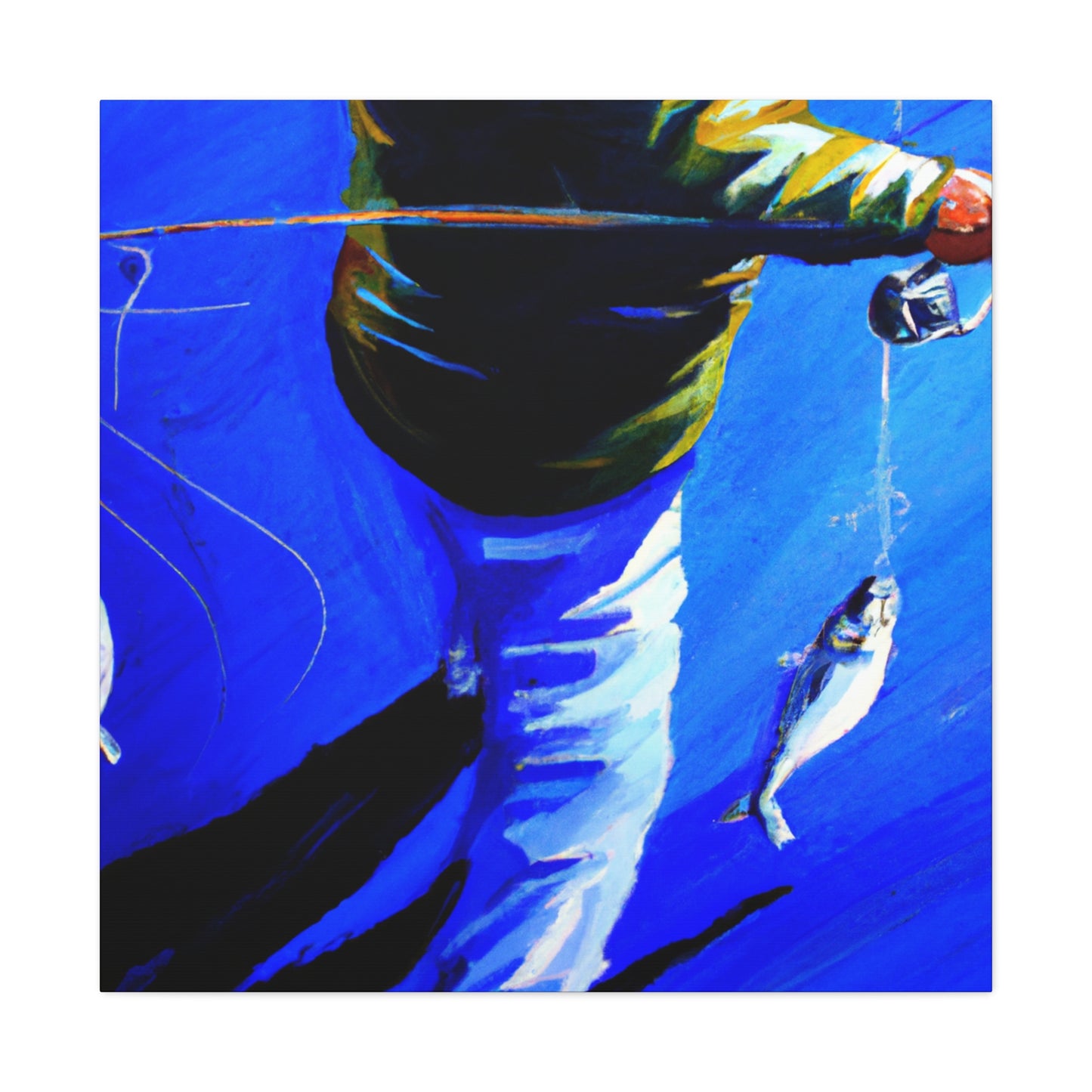 Fishing in Moonlight. - Canvas