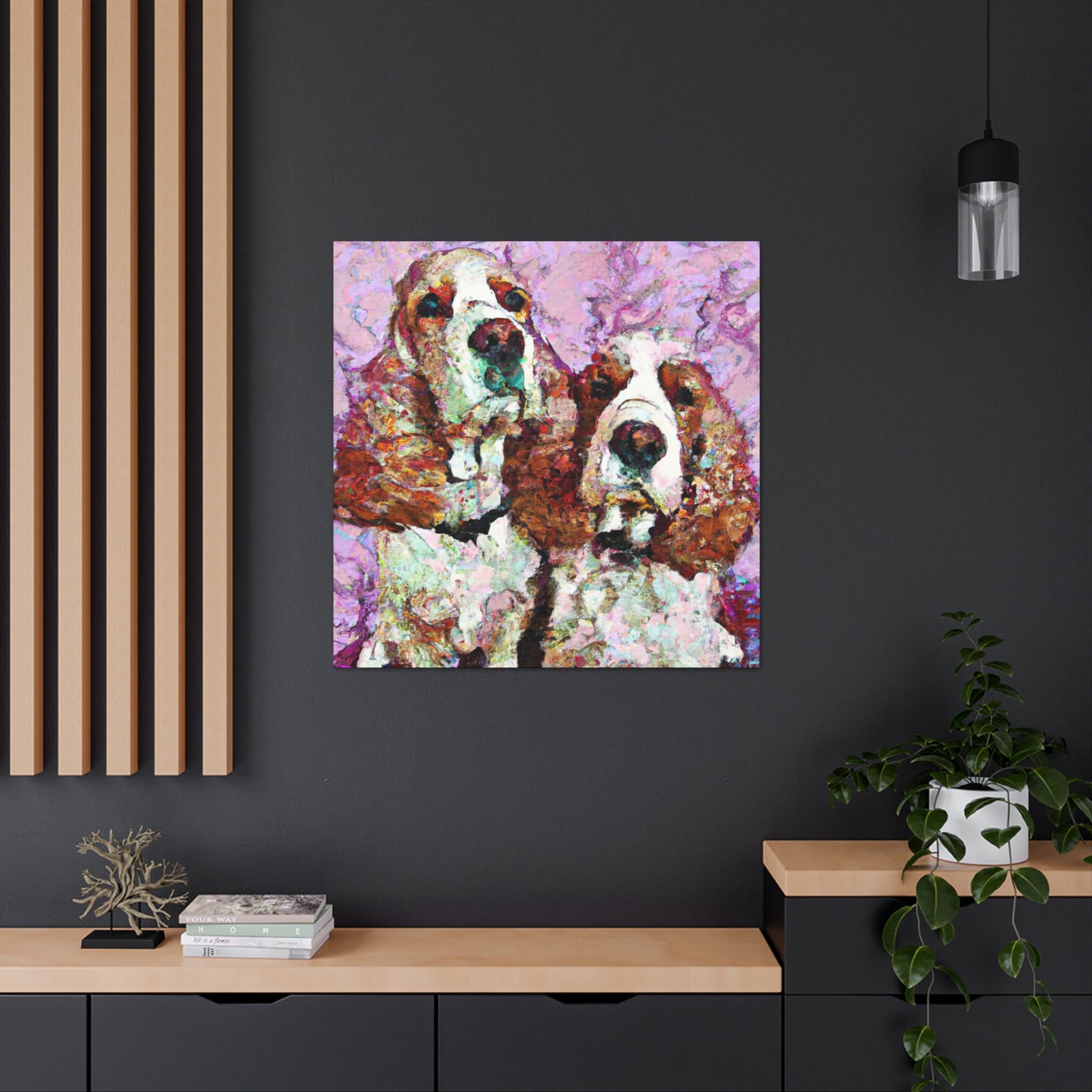 "Spaniel at Sundown" - Canvas