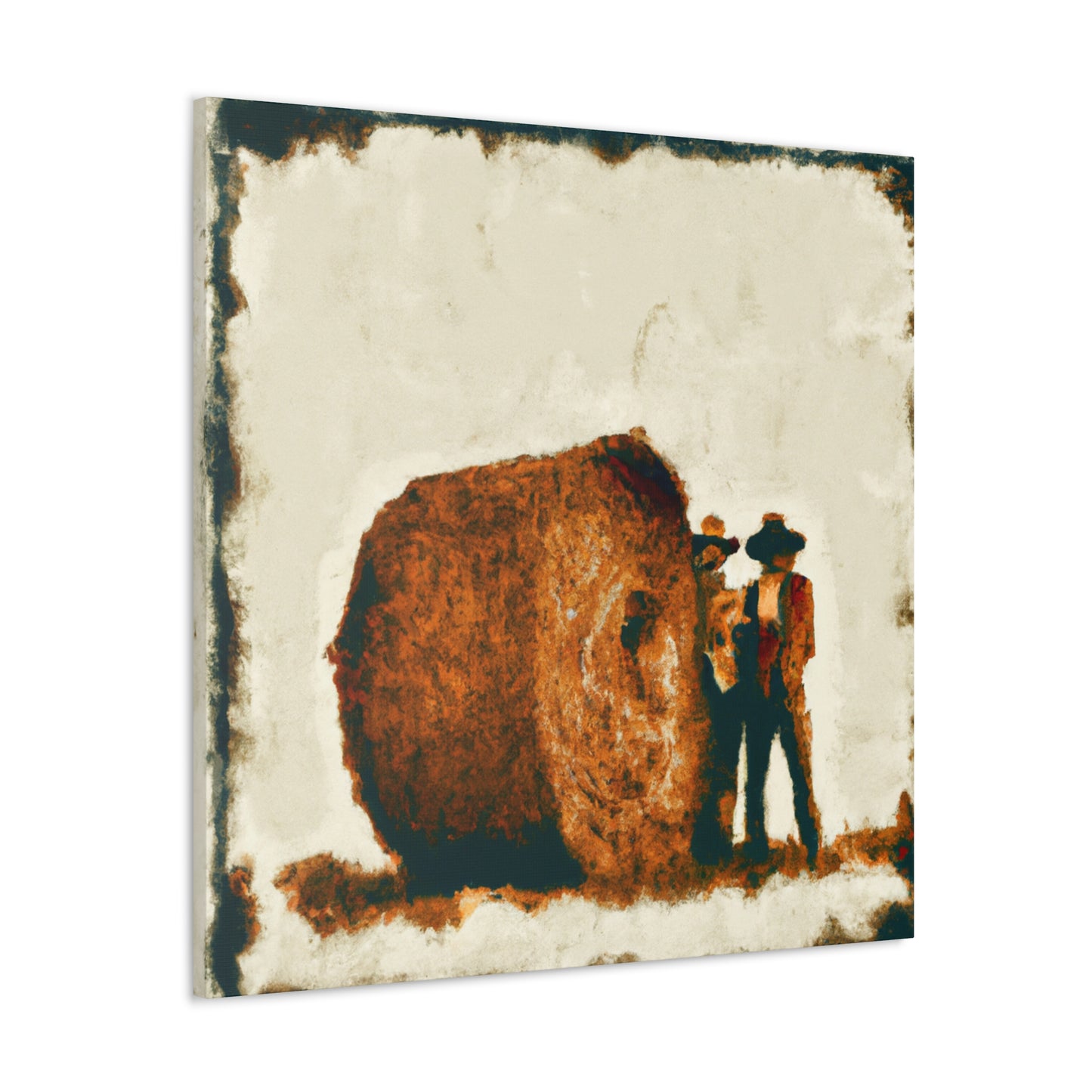 "Rural Harvest Hay Bales" - Canvas